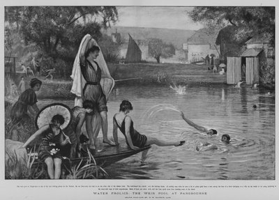 Water Frolics, Weir Pool i Pangbourne (foton) av Robert Walker Macbeth