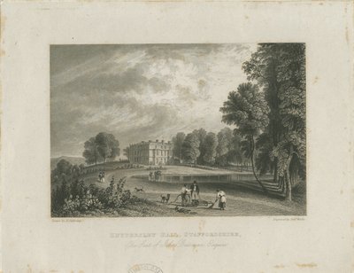 Biddulph - Knypersley Hall [ny]: stålgravyr och [? 1800-talet] av Robert Wallis