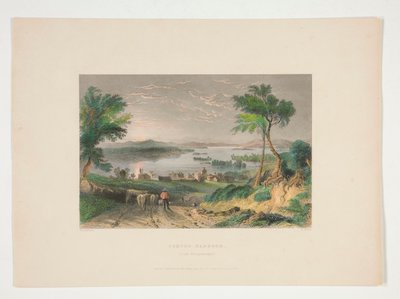 Center Harbour, Lake Winnipesaukee, illustration för Nathaniel Parker Willis av Robert Wallis