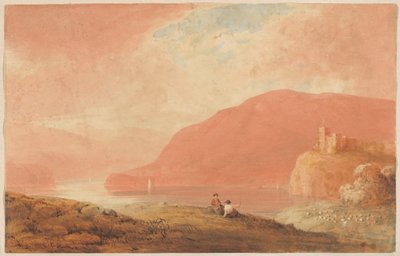 Slott vid en flod av Robert Walter Weir