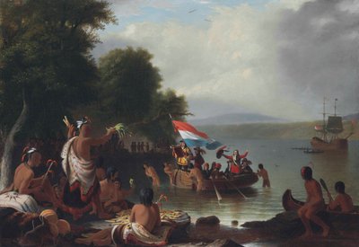 Landning av Henry Hudson av Robert Walter Weir