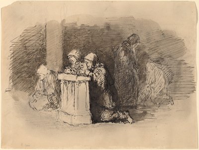 Beande figurer i en kyrka, Florens av Robert Walter Weir