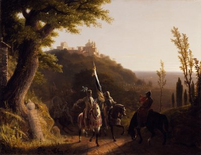 Hertigen av Bourbons uppehåll vid La Riccia under hans marsch mot anfallet på Rom, 3 maj 1527 av Robert Walter Weir