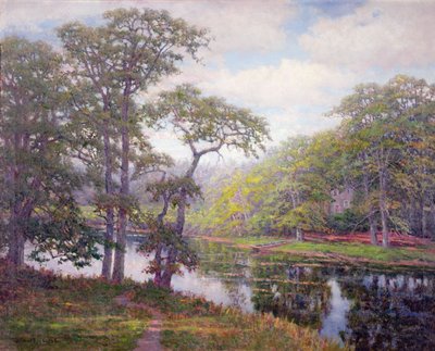 Peacedale, Rhode Island (olja på duk) av Robert Ward van Boskerck