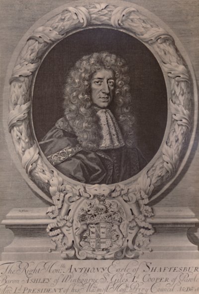 Anthony Ashley Cooper, 1:e earl av Shaftesbury, engelsk statsman, c1680 1894 av Robert White