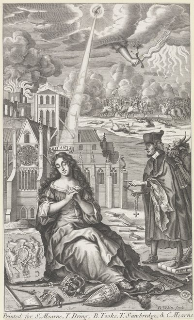 Britannia gråter för landets tillstånd, 1682 av Robert White