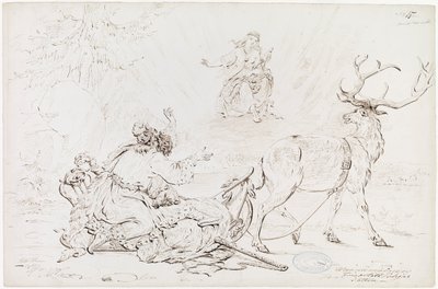 Väinämöinen och jungfrun från Pohjola av Robert Wilhelm Ekman