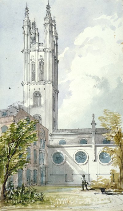Church of St Michael, Cornhill, City of London, 1837 av Robert William Billings