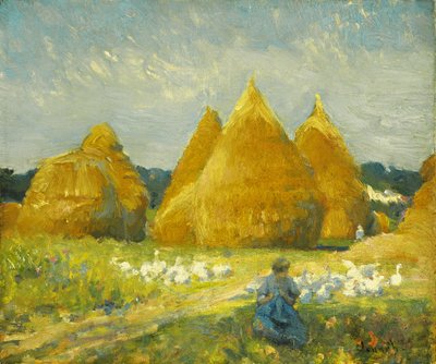 Samla gäss av Robert William Vonnoh
