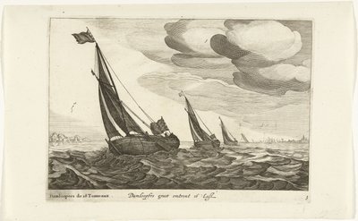Damloopers Damloopers groot om 16 Last / Damloopers de 16 Tonneaux (titel på objekt) Hollandse scheepstypen, 1627 (serietitel) Olika fartyg Don ton se sert dans les United Provinces / Ikoner för olika holländska fartyg vars användning mestadels är i en av Robert de Baudous (possibly)