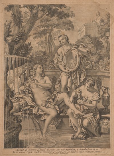 David och Batseba av Robert van Audenaerd, after Carlo Maratta