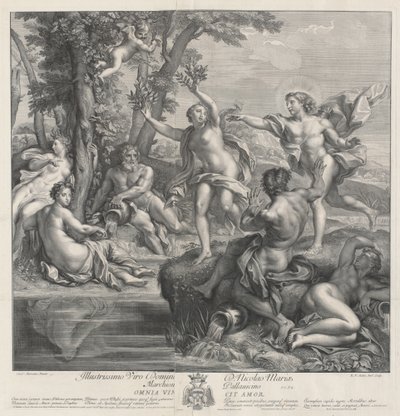 Kärleken övervinner allt [Apollo och Daphne] av Robert van Audenaerd, after Carlo Maratta