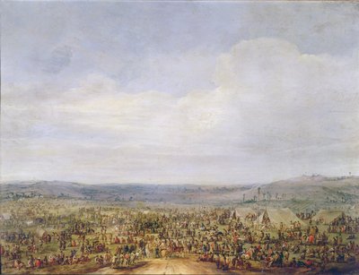 Militärläger (olja på koppar) av Robert van den Hoecke