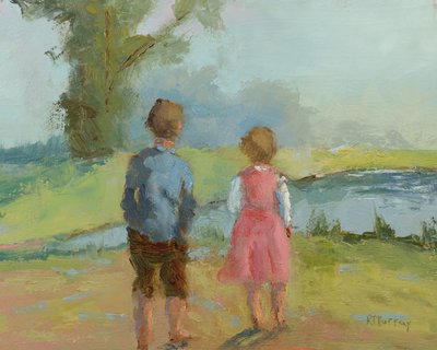 Children Send Upon The Wind, 2023 (olja på papper) av Roberta Murray