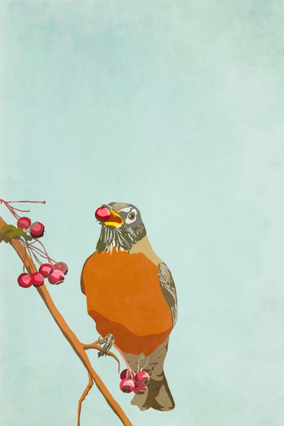 Röda bär, 2022 (digital) av Roberta Murray