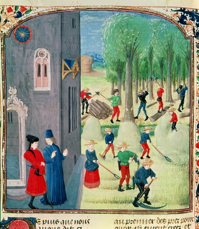 Ms. Lat 1173 Höslagning och trähuggning, från Charles d