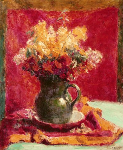 Grön kanna med blommor av Roderic OConor