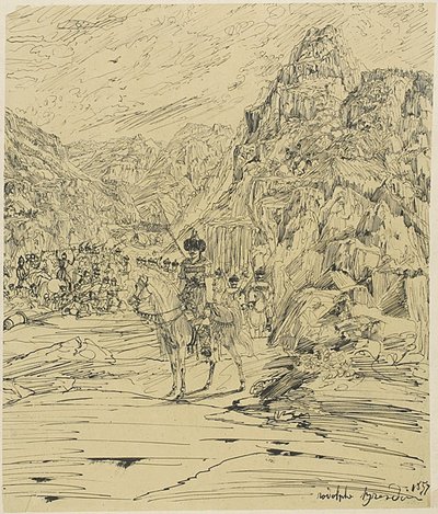 Slaget i bergen av Rodolphe Bresdin