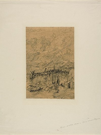 Stad i bergen av Rodolphe Bresdin