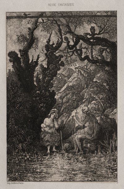 Döden och den unga modern, 1861. av Rodolphe Bresdin