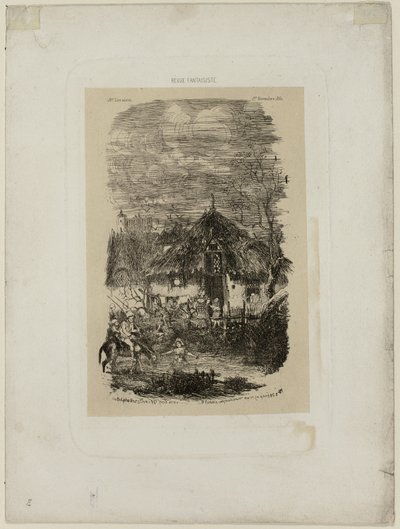 Farm Cottage, från Revue Fantaisiste av Rodolphe Bresdin