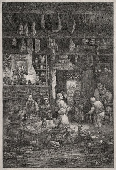 Moldavisk interiör, 1856. av Rodolphe Bresdin