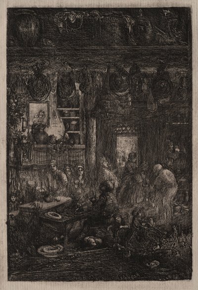 Moldavisk interiör, 1865. av Rodolphe Bresdin