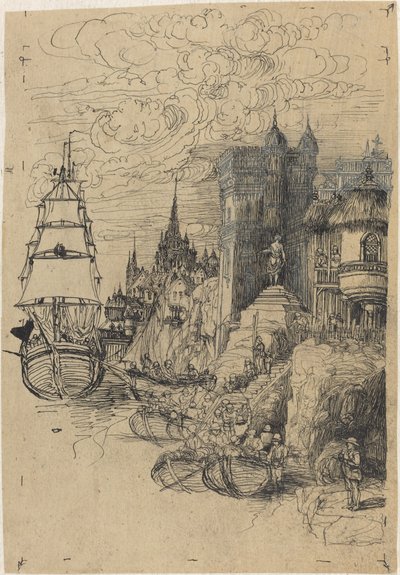 Havslandskap av Rodolphe Bresdin