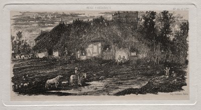 Gårdsgården av Rodolphe Bresdin