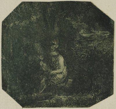 Den heliga familjen av Rodolphe Bresdin