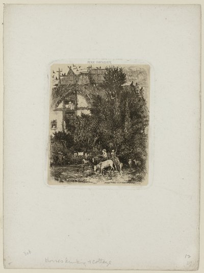 Huset med den svängda fasaden, från Revue Fantaisiste av Rodolphe Bresdin