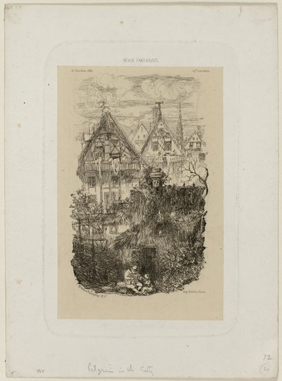 The Neighborhood, från Revue Fantaisiste av Rodolphe Bresdin