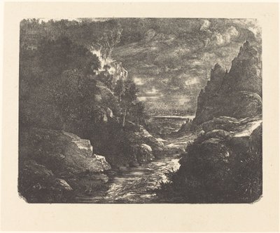 Bäcken i ravinen av Rodolphe Bresdin