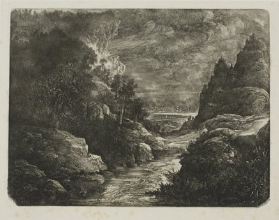 Bäcken i ravinen av Rodolphe Bresdin