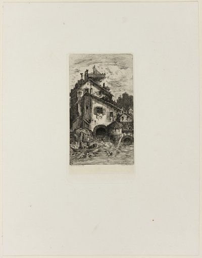 Vattenkvarn av Rodolphe Bresdin