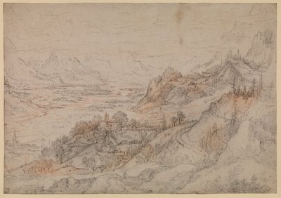 Bergslandskap - Inn-dalen i Tyrolen, 1607 av Roelandt Jacobsz. Savery