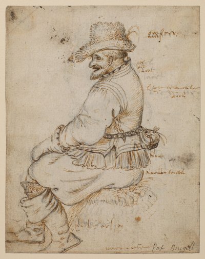 Sittande borgare (recto) av Roelandt Jacobsz. Savery