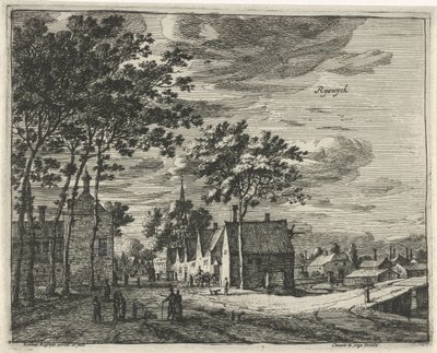 Rijswijk Ryswyck (titel på objekt) Landskap i provinserna Holland och Utrecht (serietitel) av Roelant Roghman