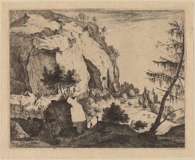 Stenigt landskap med gran: pl.4 av Roelant Roghman and Melchior Küsel