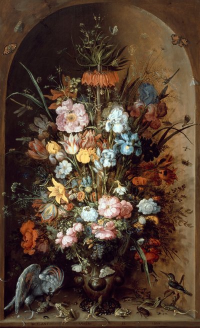 Blomsterstilleben med kejserlig krona, 1624 av Roelant Savery