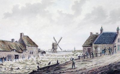 Översvämning efter vallbrott av Roelof van der Meulen