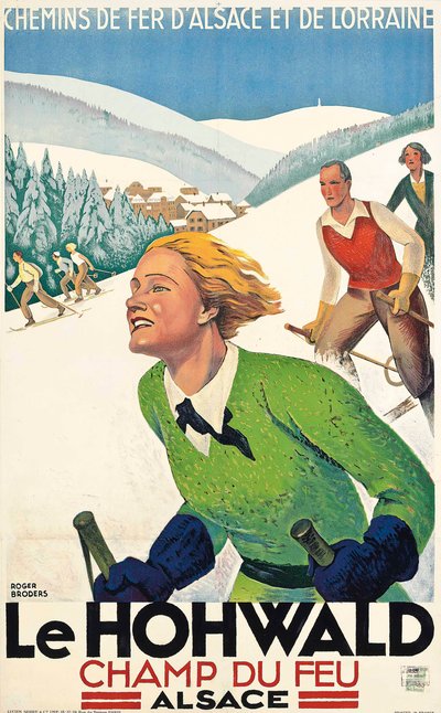 Le Hohwald, ca 1930 (färglitografi) av Roger Broders