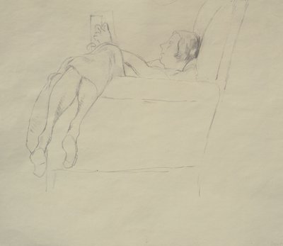 Nina Hamnett Reading, ca 1917 av Roger Eliot Fry