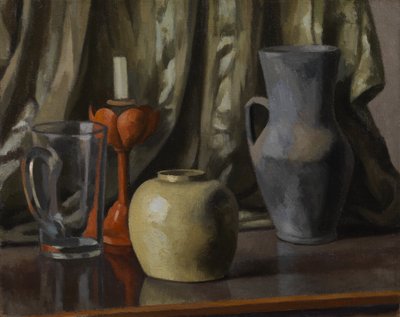 Stilleben med ljus och lergodskrukor av Roger Eliot Fry