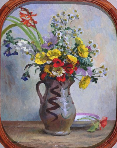 Sommarblommor, ca 1922 (olja ombord) av Roger Eliot Fry