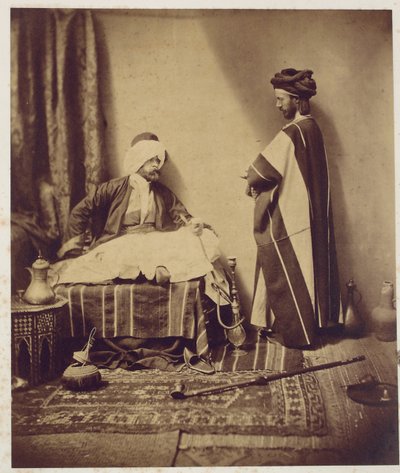 Ett samtal medan du röker, 1858 av Roger Fenton
