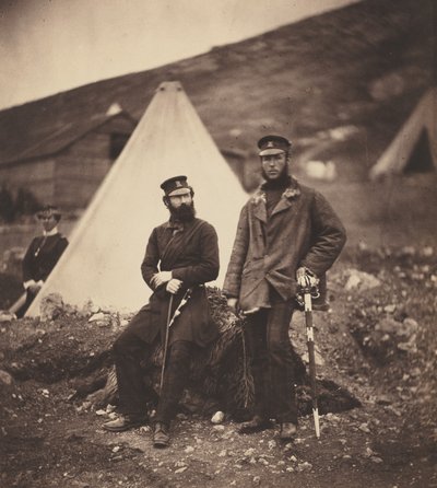 Kapten Graham och kapten MacLeod, 42:a regementet av Roger Fenton