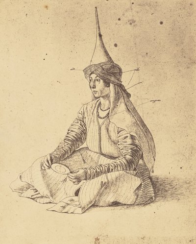 [Teckning av en sittande turkisk kvinna av Gentile Bellini] av Roger Fenton