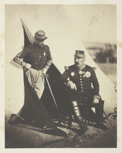 General Bosquet och kapten Dampière av Roger Fenton
