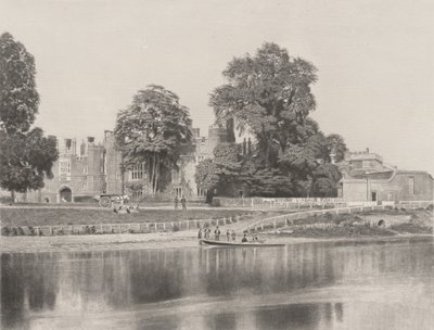 Hampton Court vid Themsen av Roger Fenton